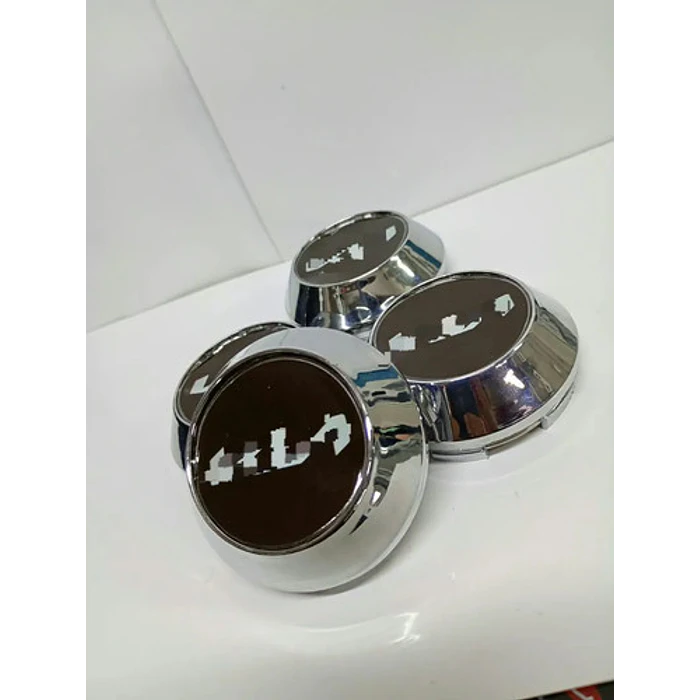 X4 Tapas Centro De Llantas De Auto Conicas 62mm X 68mm K Negro Logo Nuevo 1