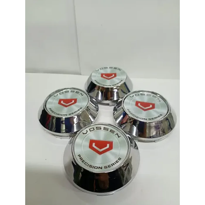 X4 Tapas Centro De Llantas De Auto Conicas 62mm X 68mm Vss Gris Logo Rojo 7