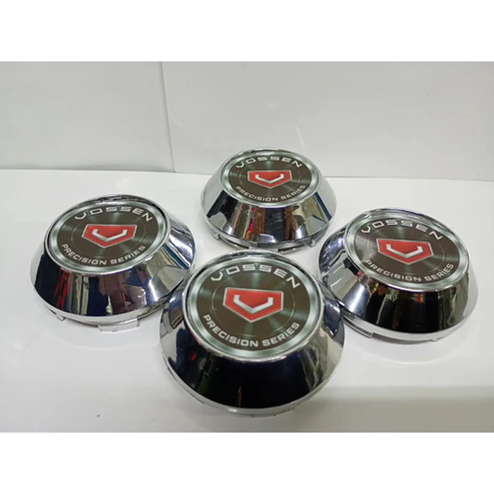 X4 Tapas Centro De Llantas De Auto Conicas 62mm X 68mm Vss Negro Logo Rojo 5