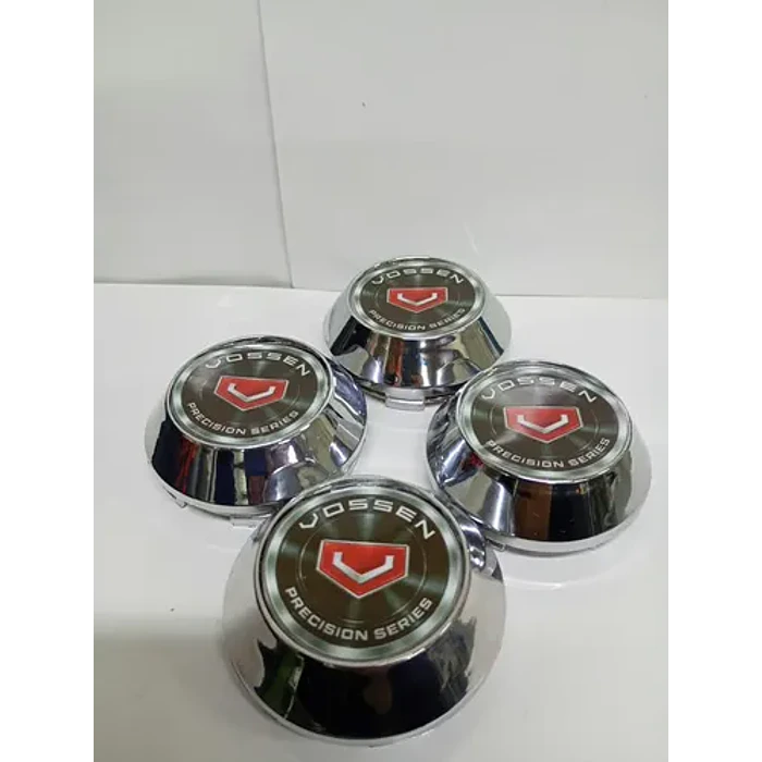 X4 Tapas Centro De Llantas De Auto Conicas 62mm X 68mm Vss Negro Logo Rojo 6