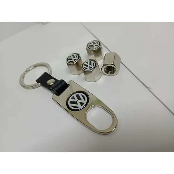 Llavero + Set De 4 Tapas De Válvulas Vw 3