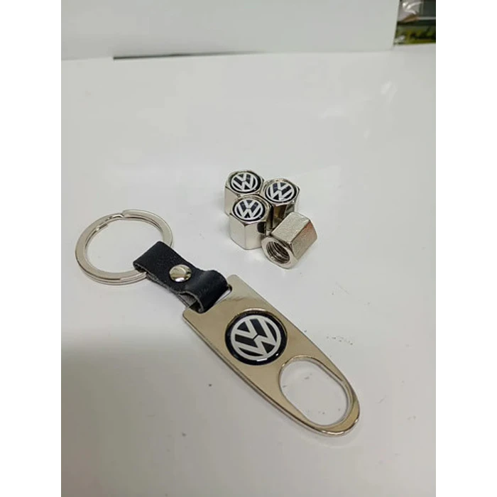 Llavero + Set De 4 Tapas De Válvulas Vw 4