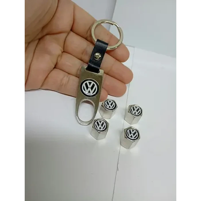 Llavero + Set De 4 Tapas De Válvulas Vw 5