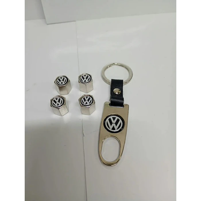 Llavero + Set De 4 Tapas De Válvulas Vw 6