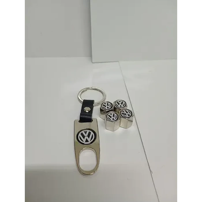 Llavero + Set De 4 Tapas De Válvulas Vw 7