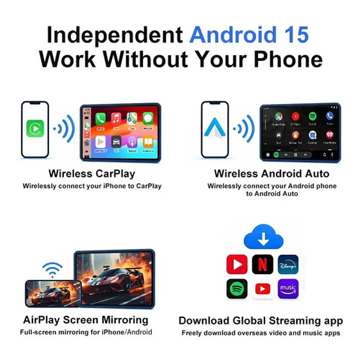 Carplay Ai Box 4 En 1 Android 15 Con Wifi, Youtube Y Netflix 10