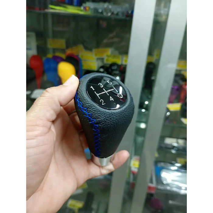 Pomo Perilla Palanca Cambios Cuero Pu 5velocidades Rev Sexta 3