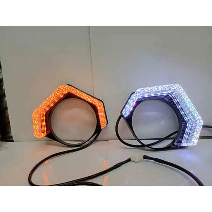 2pcs Anillos Aros Haxagonales Led Rgb Para Opticos De Autos Rgb 10