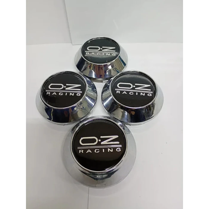 X4 Tapas Centro De Llantas De Auto Conicas Oz 62mmx68mm Negro Letra Plata 7