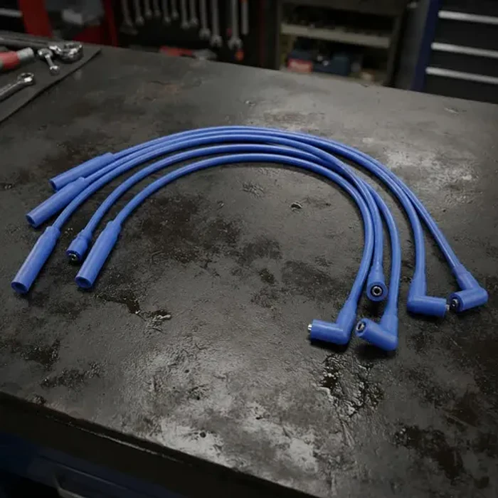Juego 5 Cables De Bujías Alto Voltaje Universal Autos. Azul 1