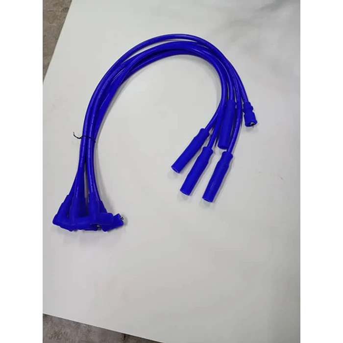 Juego 5 Cables De Bujías Alto Voltaje Universal Autos. Azul 4