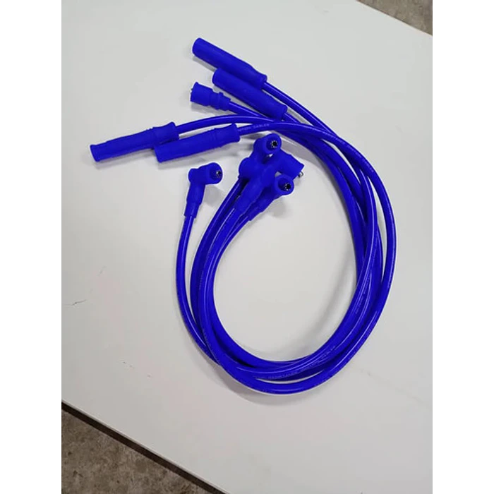 Juego 5 Cables De Bujías Alto Voltaje Universal Autos. Azul 6
