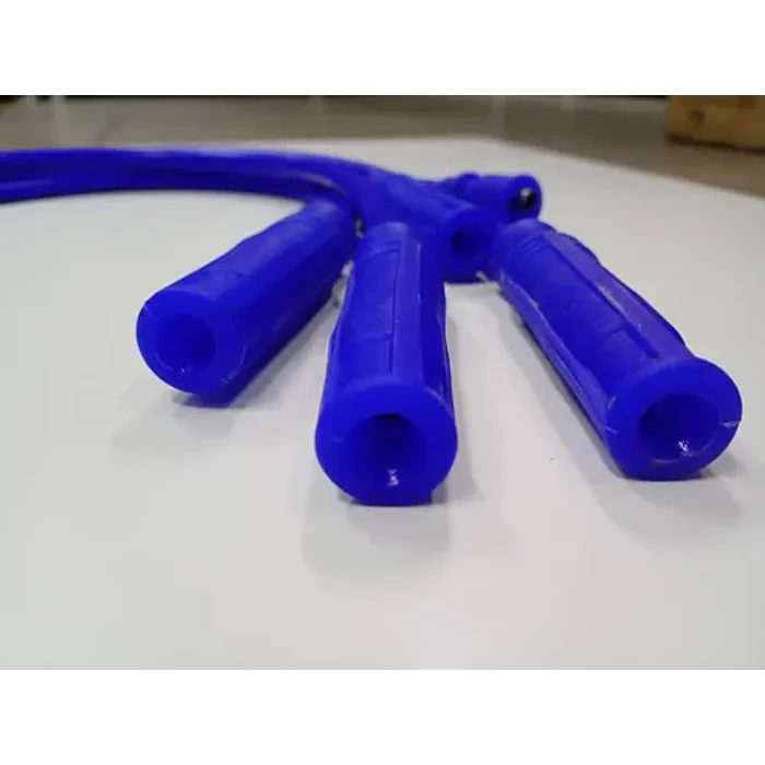 Juego 5 Cables De Bujías Alto Voltaje Universal Autos. Azul 9