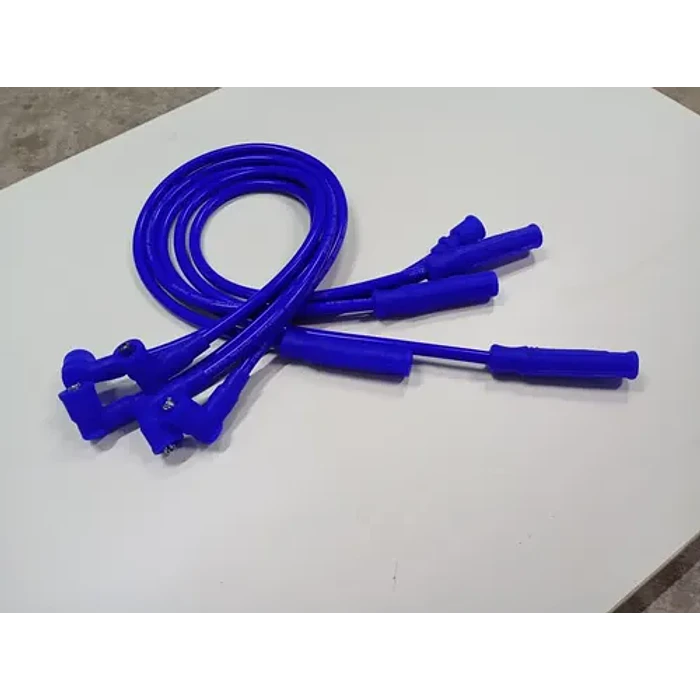 Juego 5 Cables De Bujías Alto Voltaje Universal Autos. Azul 10