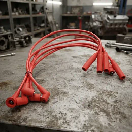 Juego 5 Cables Bujías Alto Voltaje Universal Auto. Rojo