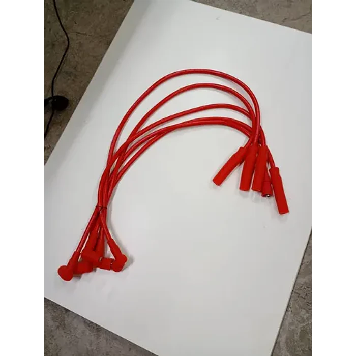 Juego 5 Cables Bujías Alto Voltaje Universal Auto. Rojo 2