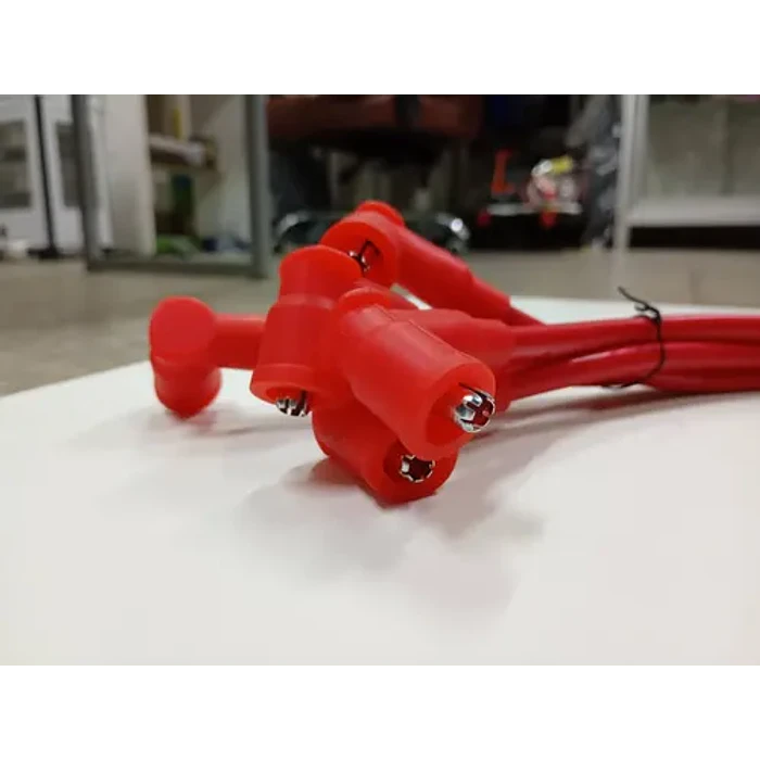 Juego 5 Cables Bujías Alto Voltaje Universal Auto. Rojo 4