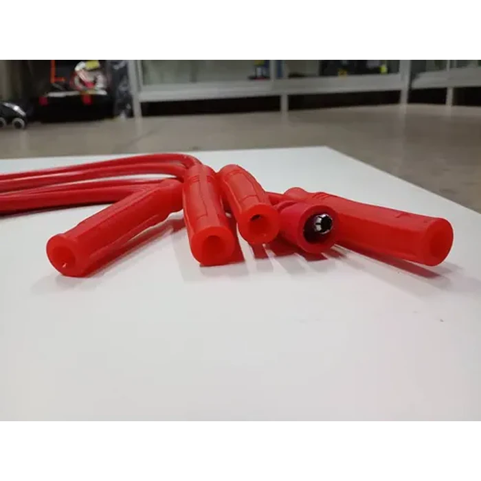 Juego 5 Cables Bujías Alto Voltaje Universal Auto. Rojo 5