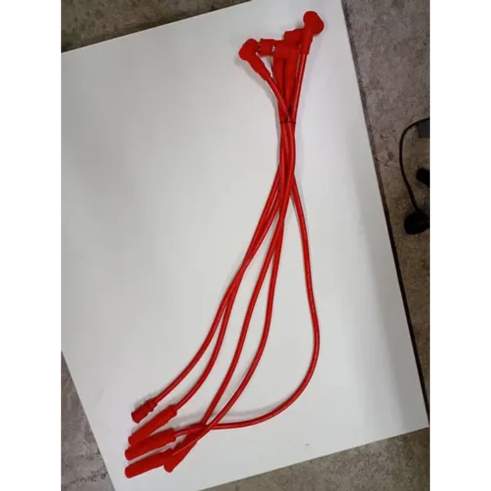 Juego 5 Cables Bujías Alto Voltaje Universal Auto. Rojo 6
