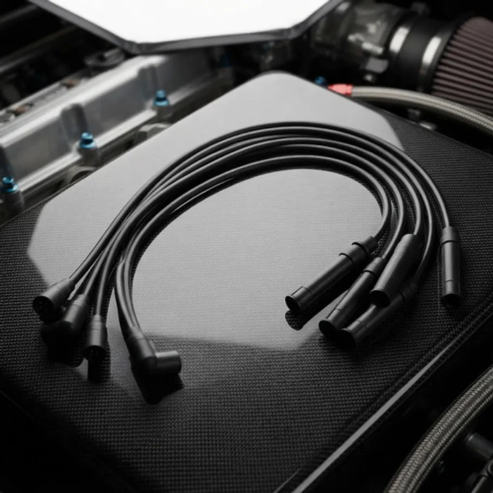 Juego 5 Cables Bujías Alto Voltaje Universal Autos. Negro 1