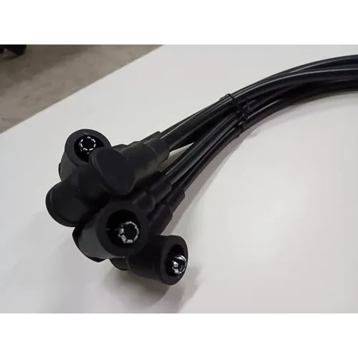 Juego 5 Cables Bujías Alto Voltaje Universal Autos. Negro 7