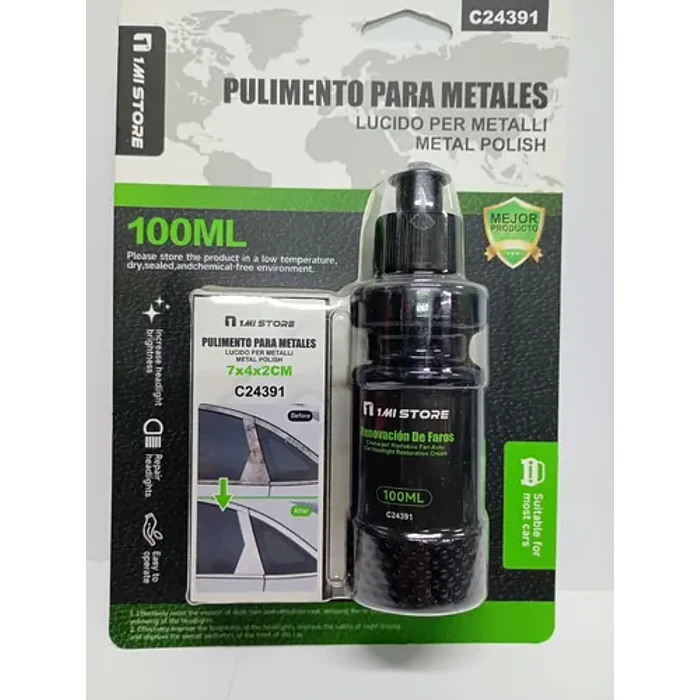 Restaurador Limpiador Para Piezas Cromadas De Autos 100 Ml 3