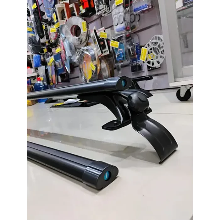 Barras Portaequipaje De Aluminio Negras De Marco A Marco Negro 2