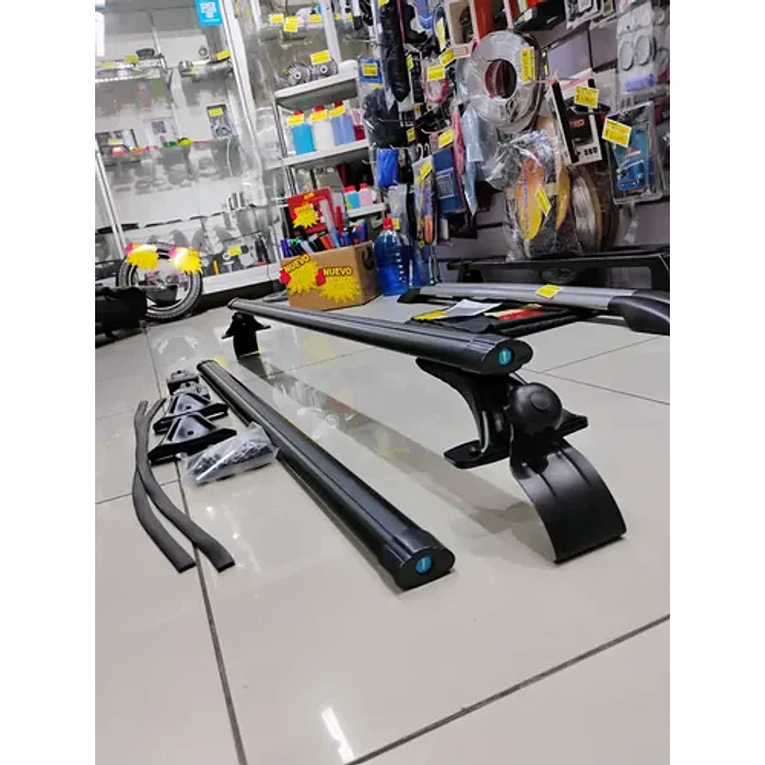 Barras Portaequipaje De Aluminio Negras De Marco A Marco Negro 3