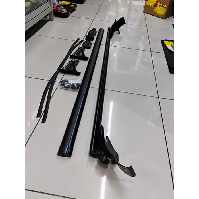 Barras Portaequipaje De Aluminio Negras De Marco A Marco Negro 5