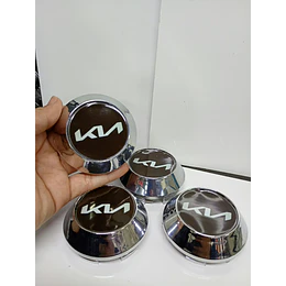 X4 Tapas Centro De Llantas De Auto Conicas  K Negro Logo Nuevo