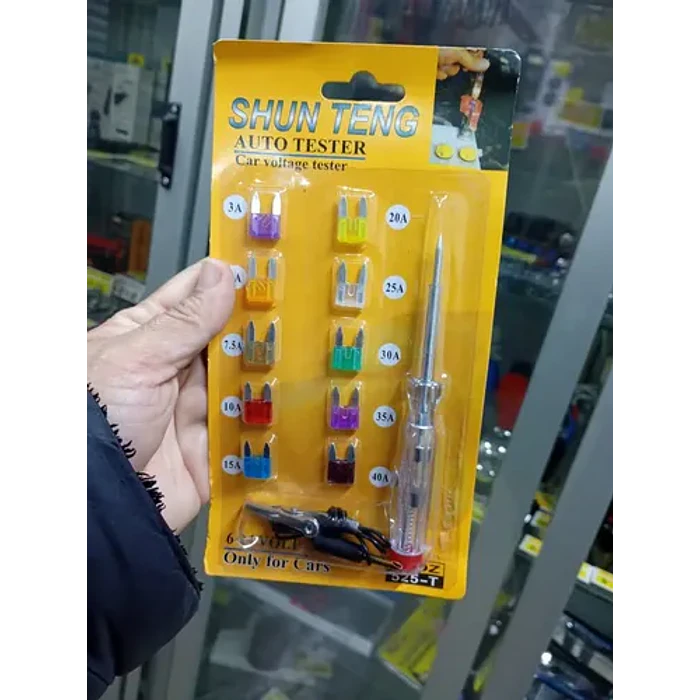 Probador De Voltaje Automotriz + Set De Fusibles 640a  4