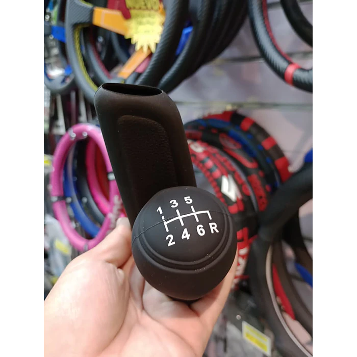 Set Funda De Gel Silicona Cubre Pomo 6 Vel Reversa X Sexta Negro 3