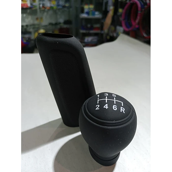 Set Funda De Gel Silicona Cubre Pomo 6 Vel Reversa X Sexta Negro 5