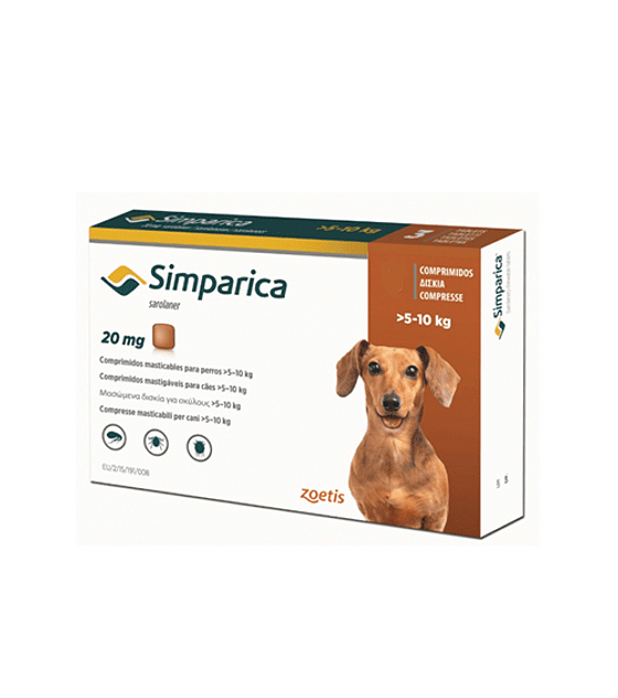 Simparica  Perros 5 - 10 Kg  3 comprimidos