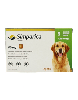 Simparica Perros 20 - 40 Kg 3 comprimidos