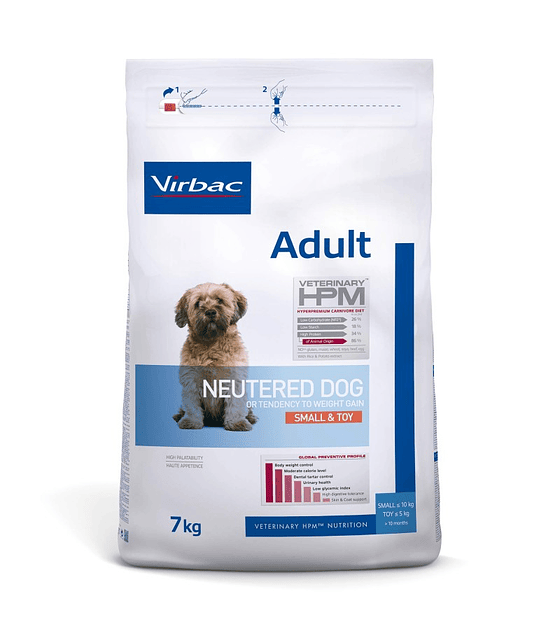 HPM Dog Adult  Small & Toy Neutered , 7 Kg 