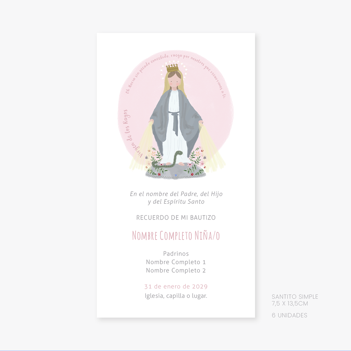 Virgen de los Milagros (pack de 6 unidades) 1