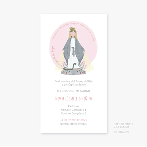 Virgen de los Milagros (pack de 6 unidades)