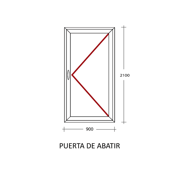 PUERTA APERTURA EXTERIOR EUROPEA 900×2100 TERMOPANEL NOGAL 2