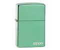 Encendedor Classic High Polish Green Zippo Logo