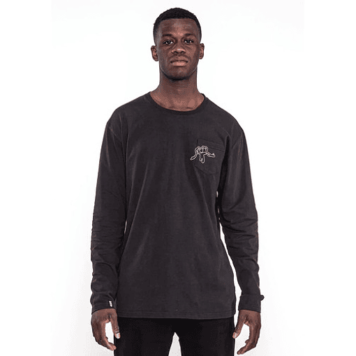 Polera Kaya Unite Long Sleeve Aqua Black