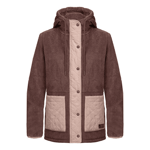 Chaqueta Mujer Gnomo Short Fleece Hoodie Zulip Rosé