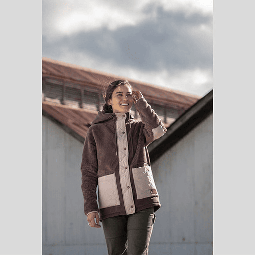 Chaqueta Mujer Gnomo Short Fleece Hoodie Zulip Rosé