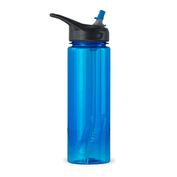  Botella De Agua Ecovessel The Wave Con Bombilla 709 Ml Azul