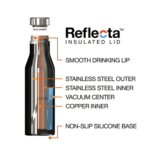 Botella Térmica Ecovessel The Aspen 473 Ml Negro