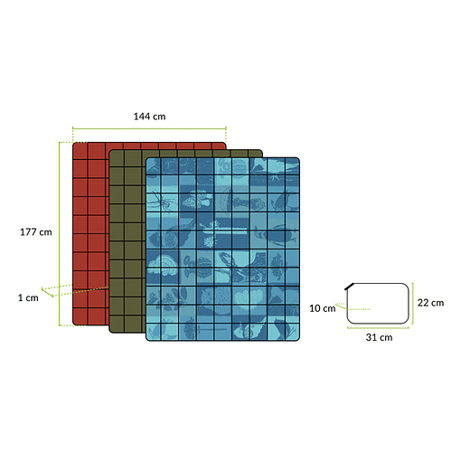 Manta térmica multifuncional Nalca Print Azul