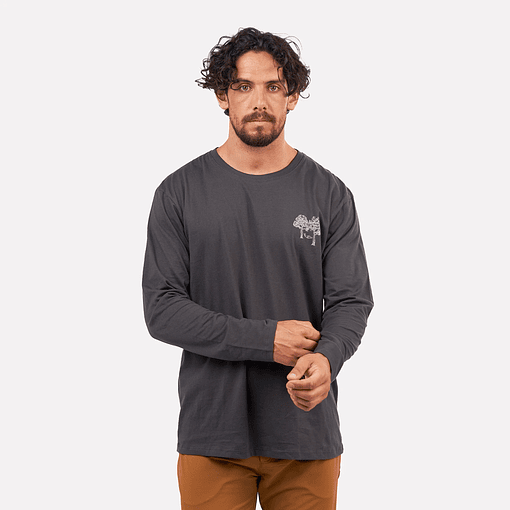 Polera Atakama Outdoor Coihue manga larga hombre Gris 