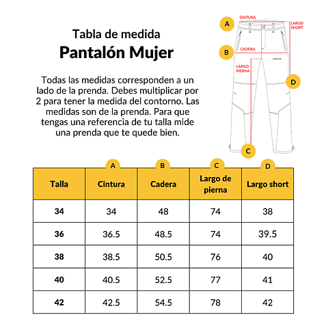 Pantalón Atakama Outdoor trekking desmontable Andino mujer