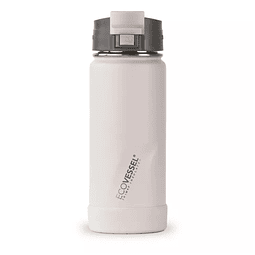 Botella de Viaje Ecovessel 473ml Perk Blanca
