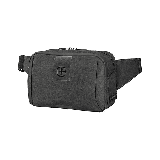 Banano Waist Pack Negro Wenger 612264 Riñonera Viaje Color Gris Diseño De La Tela Liso